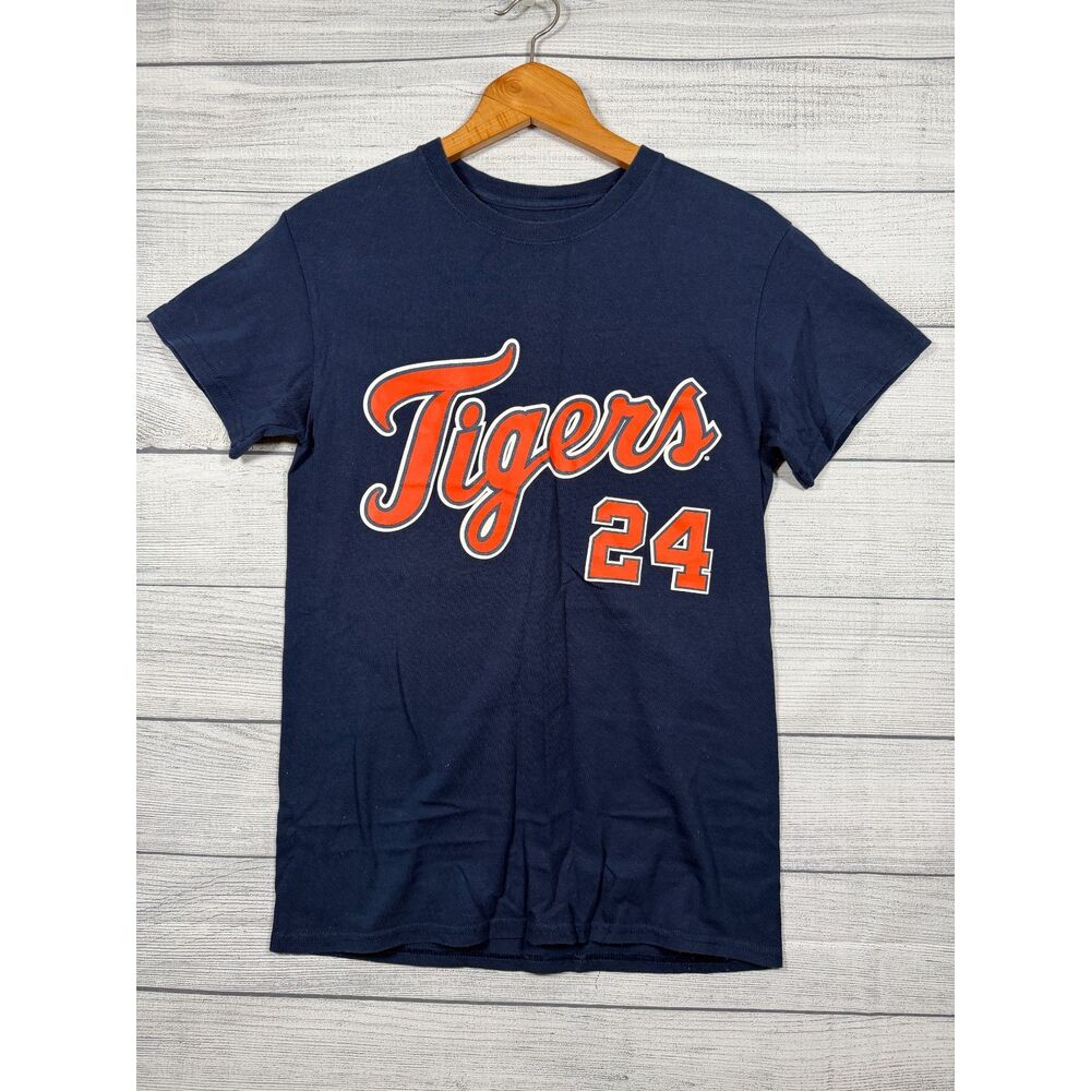 Majestic Detroit Tigers Miguel Cabrera #24 Navy T-Shirt Men's Small 1461
